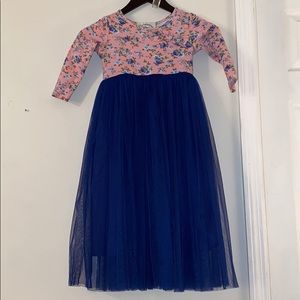Floral girls dress with tulle